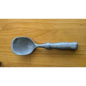 Vintage Cast Aluminum Ice Cream Spade Scoop Heavy Duty Textured Silver Gray 7.5"